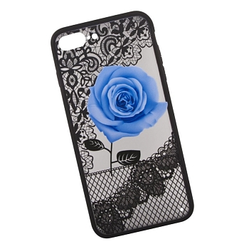 Защитная крышка "LP" для Apple iPhone 7 Plus, 8 Plus, Роза голубая (европакет)