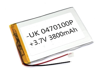 Аккумулятор (батарея) Li-Pol (4x70x100мм), 2pin, 3.7В, 3800мАч