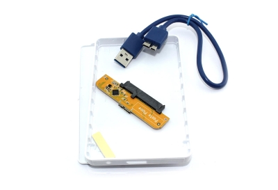 Корпус для жесткого диска Amperin AM25U3PW 2,5", USB 3.0, пластиновый, белый