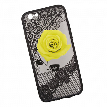Защитная крышка "LP" для Apple iPhone 6, 6S, Роза желтая (европакет)